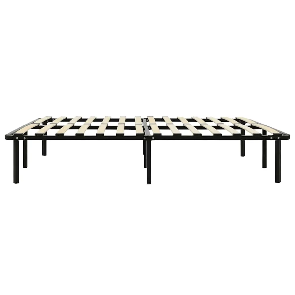 Metall-Bettgestell Schwarz 200 x 160 x 38 cm mit Lattenrost