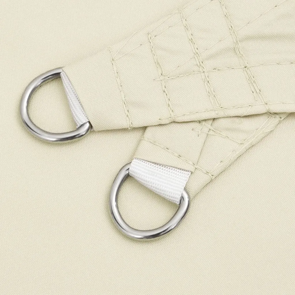 Sonnensegel 2,5 x 3 m Creme aus PU-beschichtetem Oxford-Gewebe