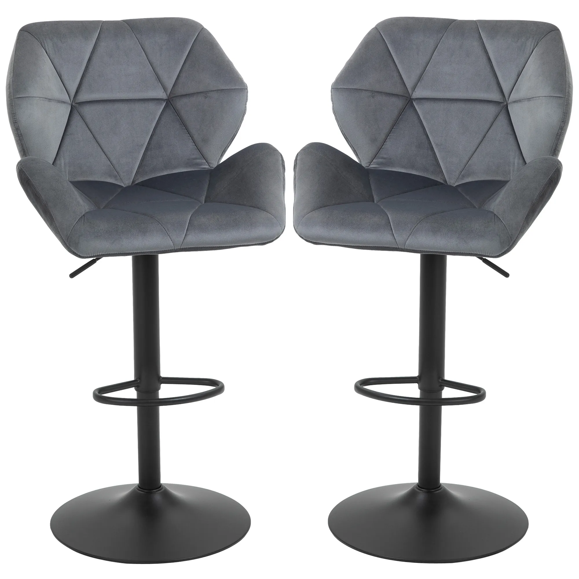 Küchenhocker mit Rückenlehne 57L x 58B x 97-117H cm Blau