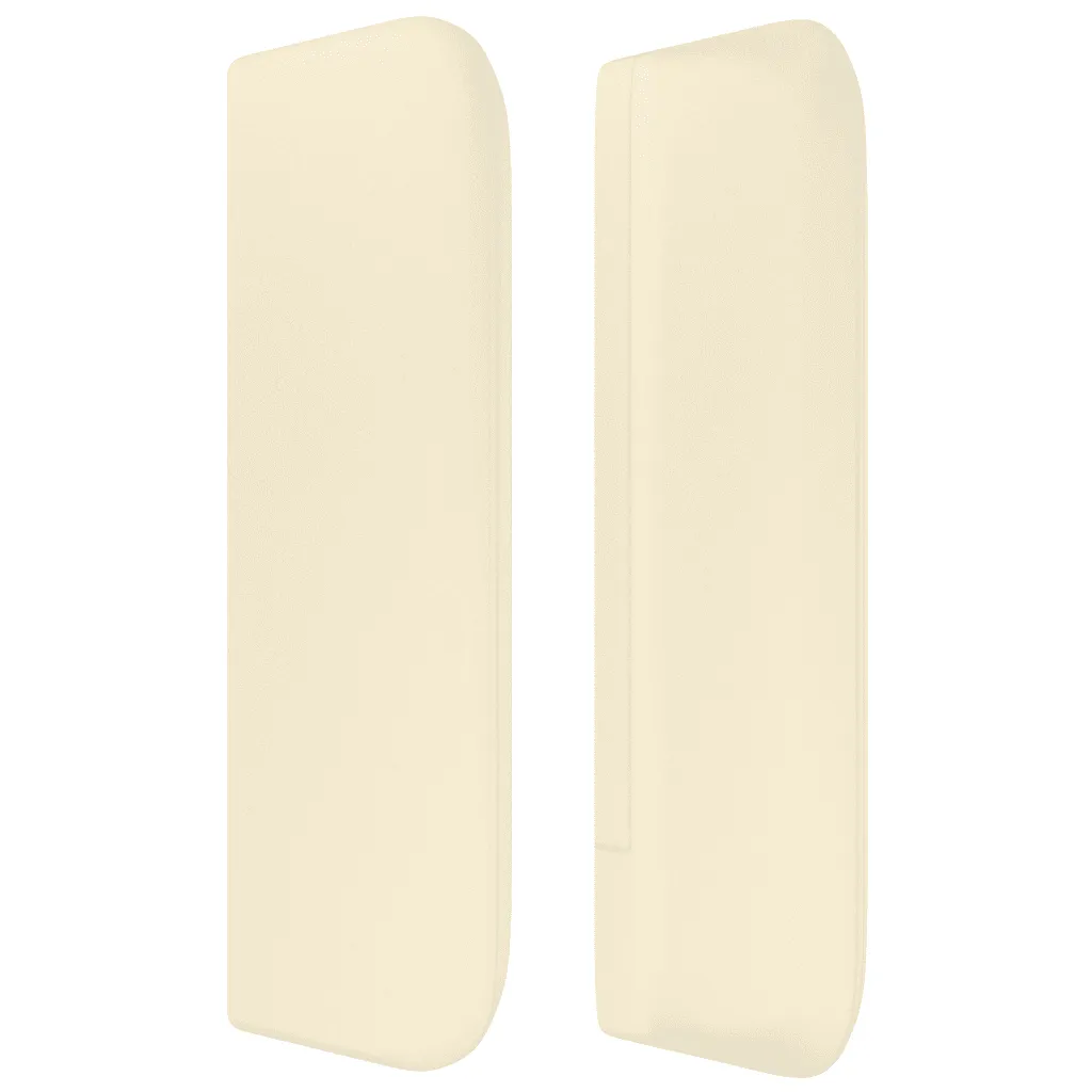 Boxspringbett Kunstleder Creme 140x200 cm mit Taschenfederkern