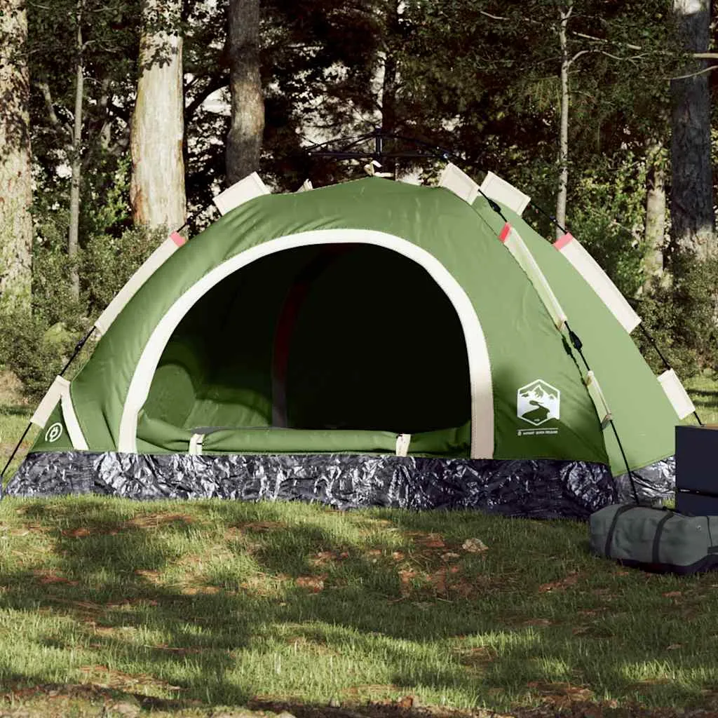 Campingzelt Grün 260 x 200 x 160 cm wasserdicht mit E-Anschluss