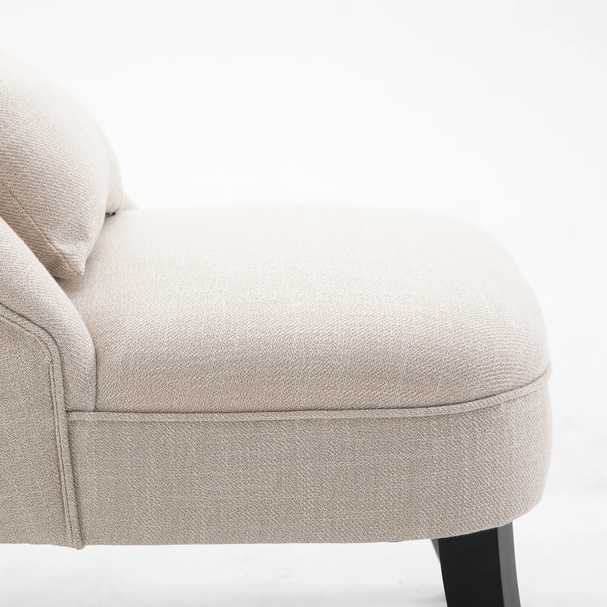 Eleganter Esszimmerstuhl 52,5x69x77 cm Cremeweiß