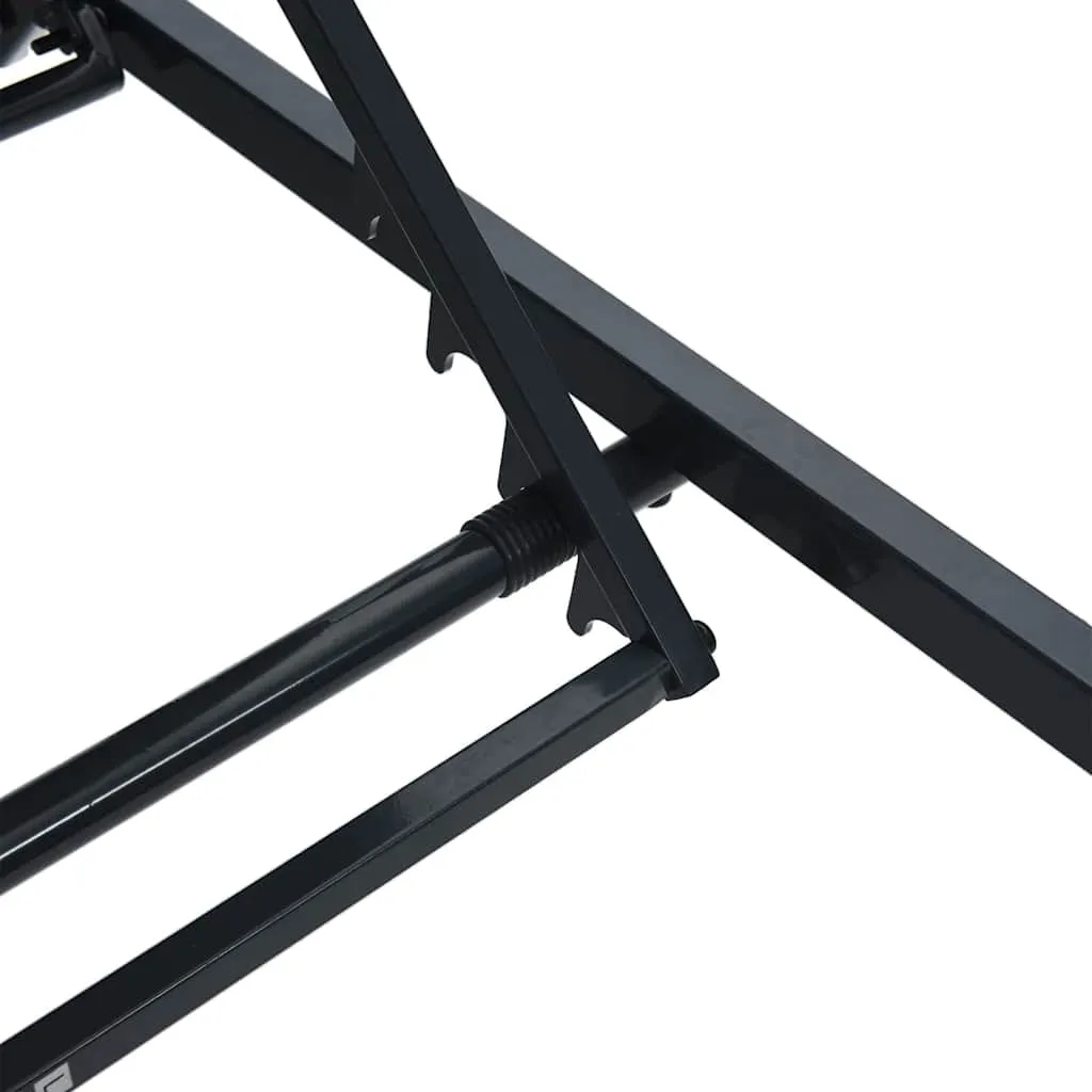 Sonnenliegenset Schwarz 197 x 54 x 86 cm mit verstellbaren Kopfstützen