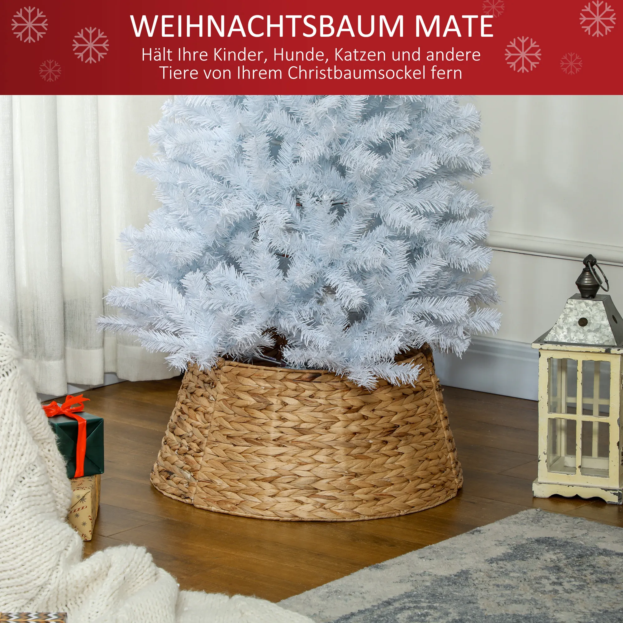 Weihnachtsbaum-Ständerverkleidung Wasserhyazinthe Ø60 x 28 cm