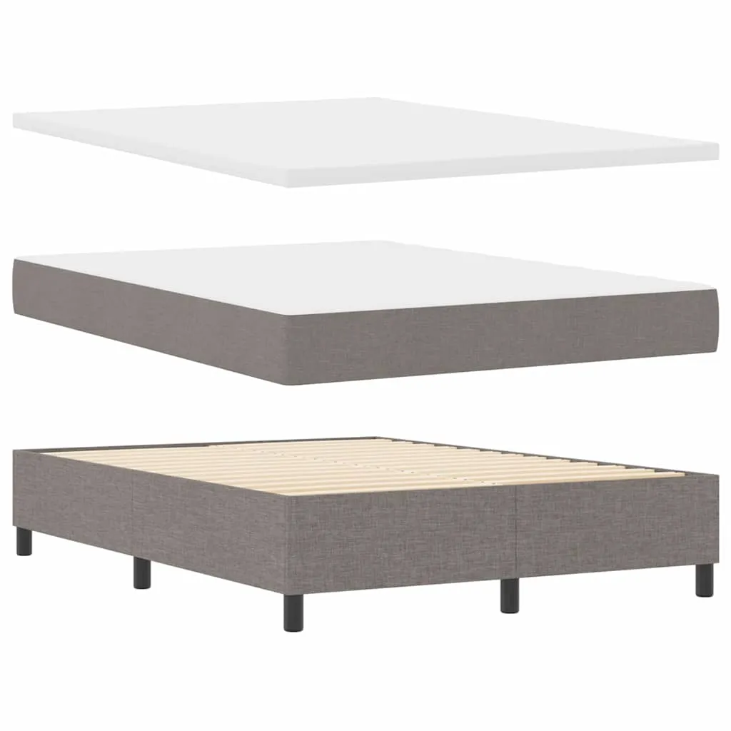 Boxspringbett Taupe 160x200 cm mit verstellbarem Kopfteil