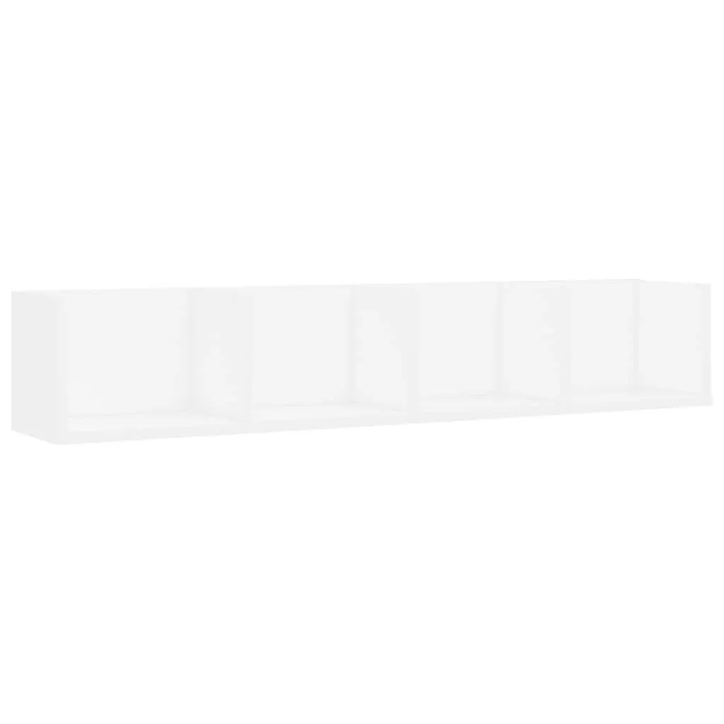 CD-Wandregal Weiß 100x18x18 cm Holzwerkstoff