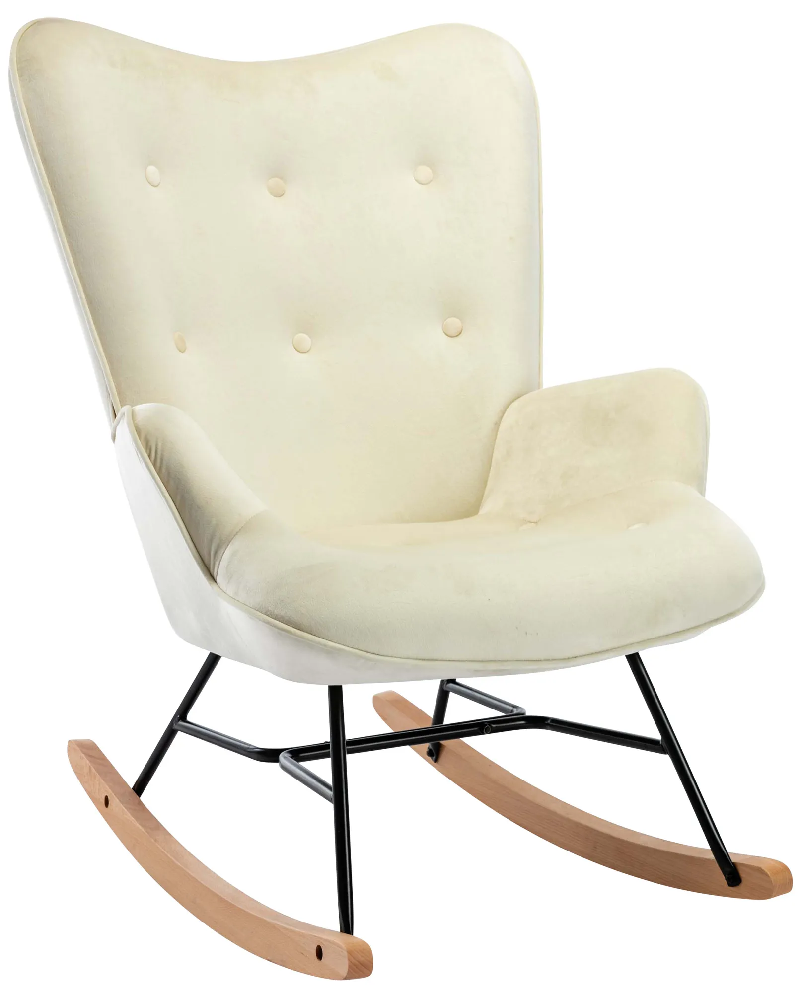 Schaukelstuhl Sanka 98x71x88 cm Creme