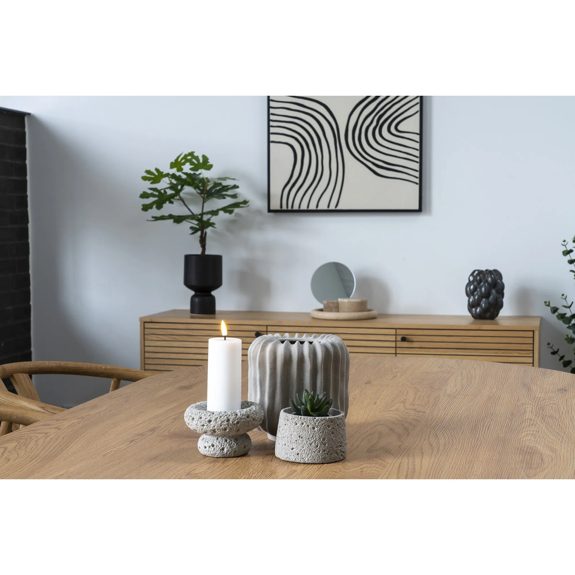 tinkaro Tablett Travertin ø25,5 cm Beige
