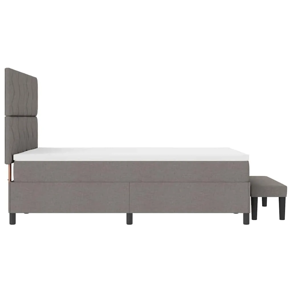 Boxspringbett Taupe 160x200 cm mit verstellbarem Kopfteil