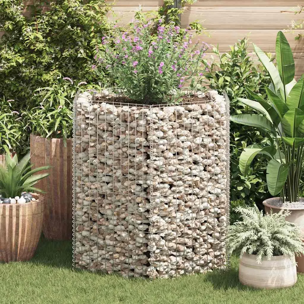 Sechseckiges Gabionen-Hochbeet 100x90x100 cm