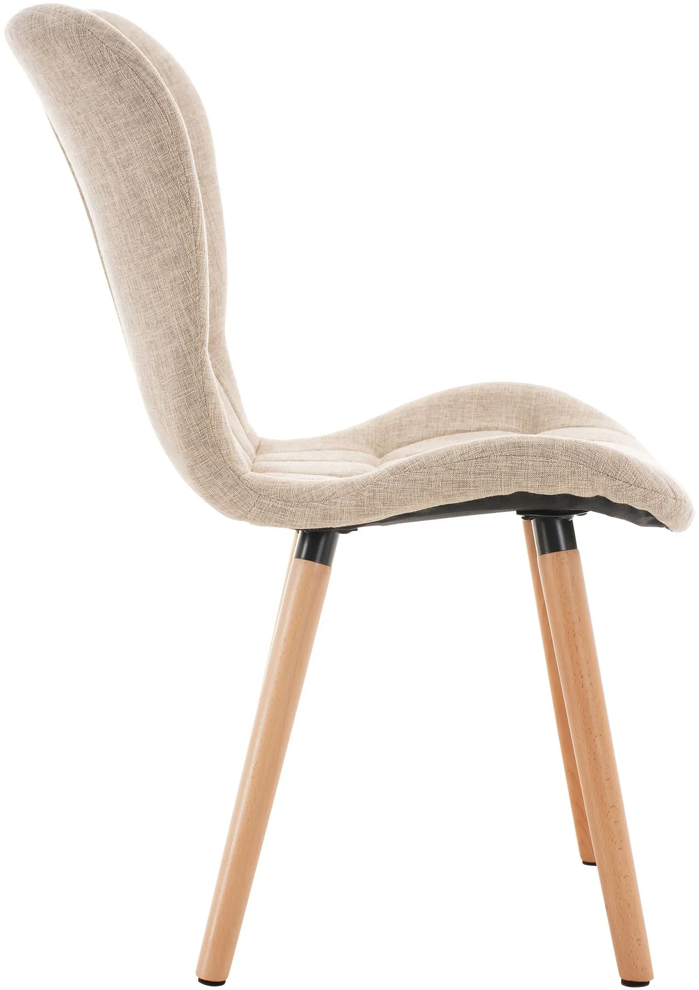 Esszimmerstuhl Elda Massivholz 88x50x63 cm creme