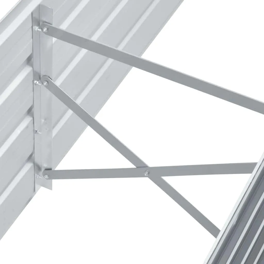 Elegantes Hochbeet aus verzinktem Stahl 160x40x45 cm Grau