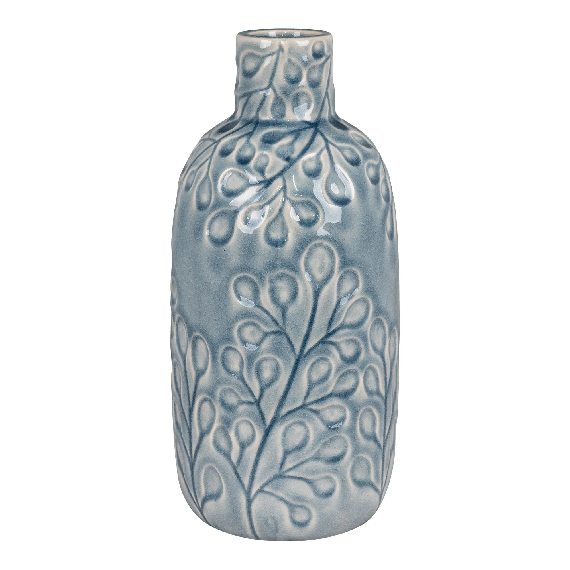 tinkaro Vase Steingut Blau