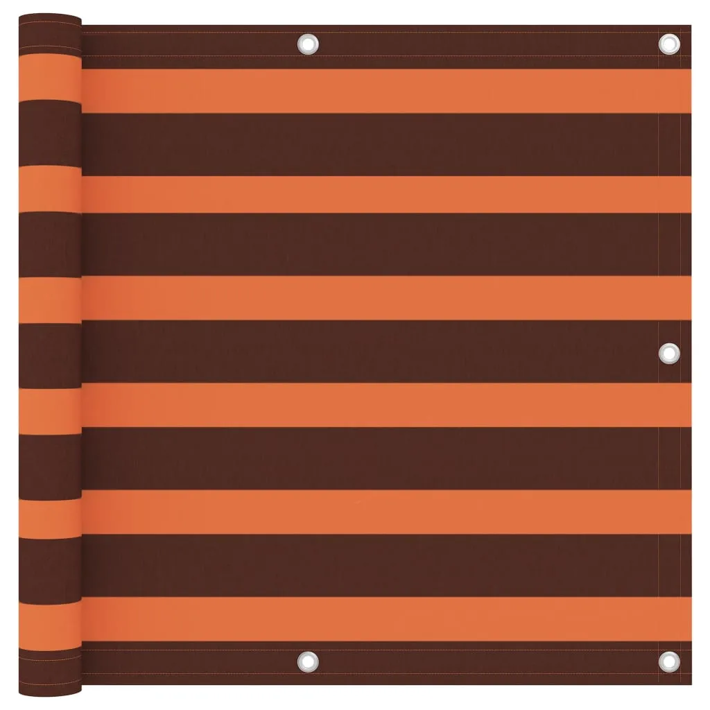 Wasserdichter Sichtschutz 90 x 500 cm in Orange und Braun
