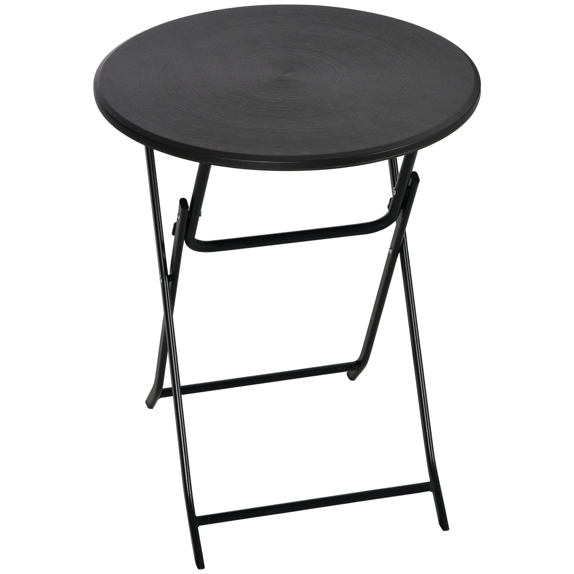 Runder Klapptisch Ø60 cm Dunkelgrau für 2 Personen