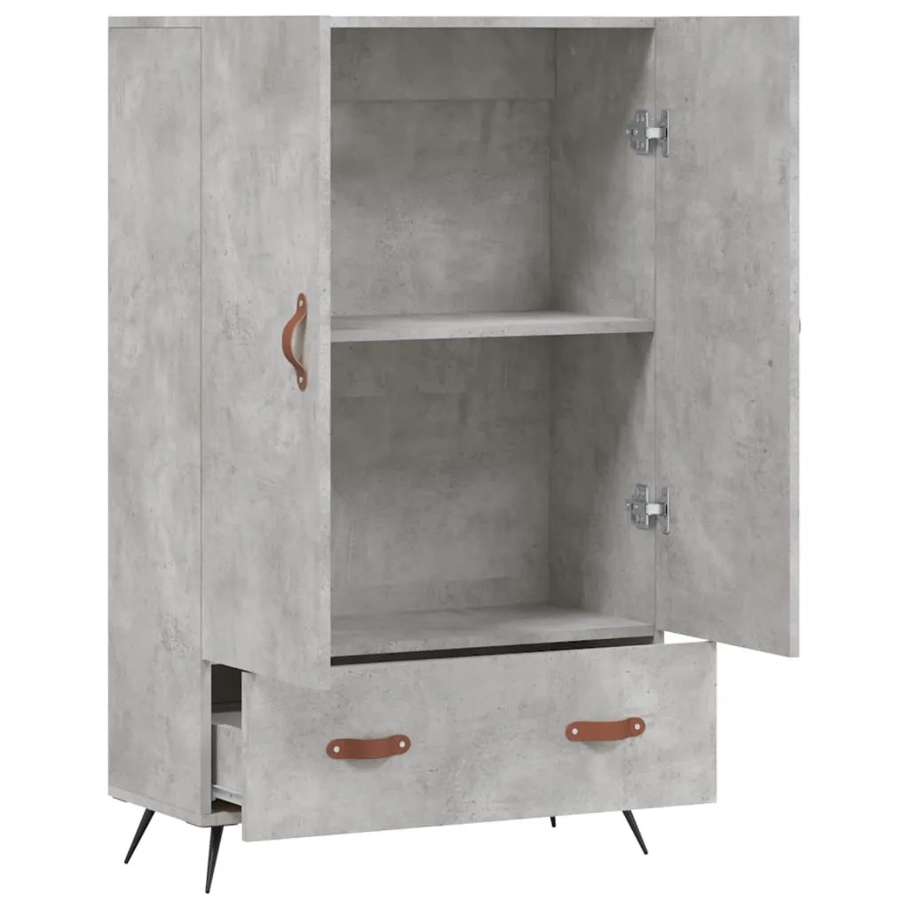 Highboard Betongrau 69,5x31x115 cm Holzwerkstoff