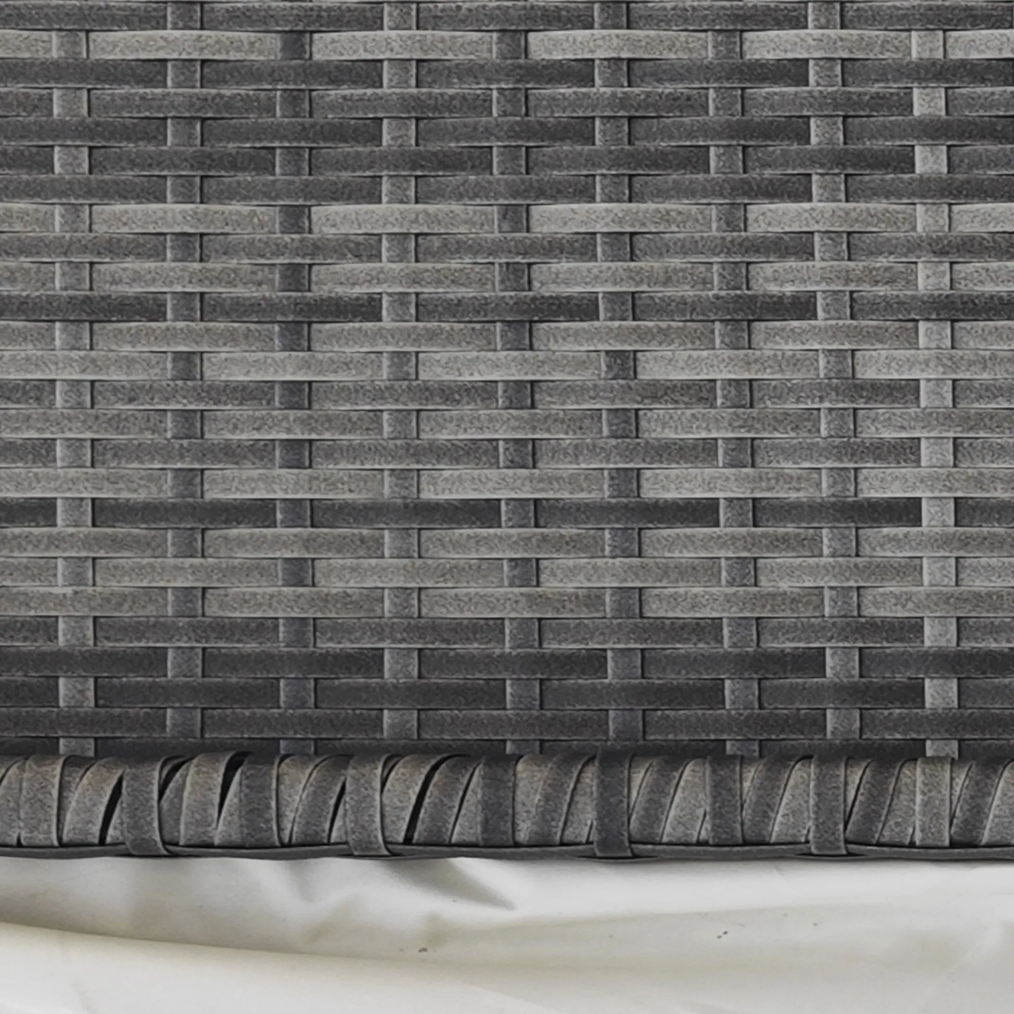 Balkontisch aus Polyrattan 100L x 50B x 74H cm in Grau