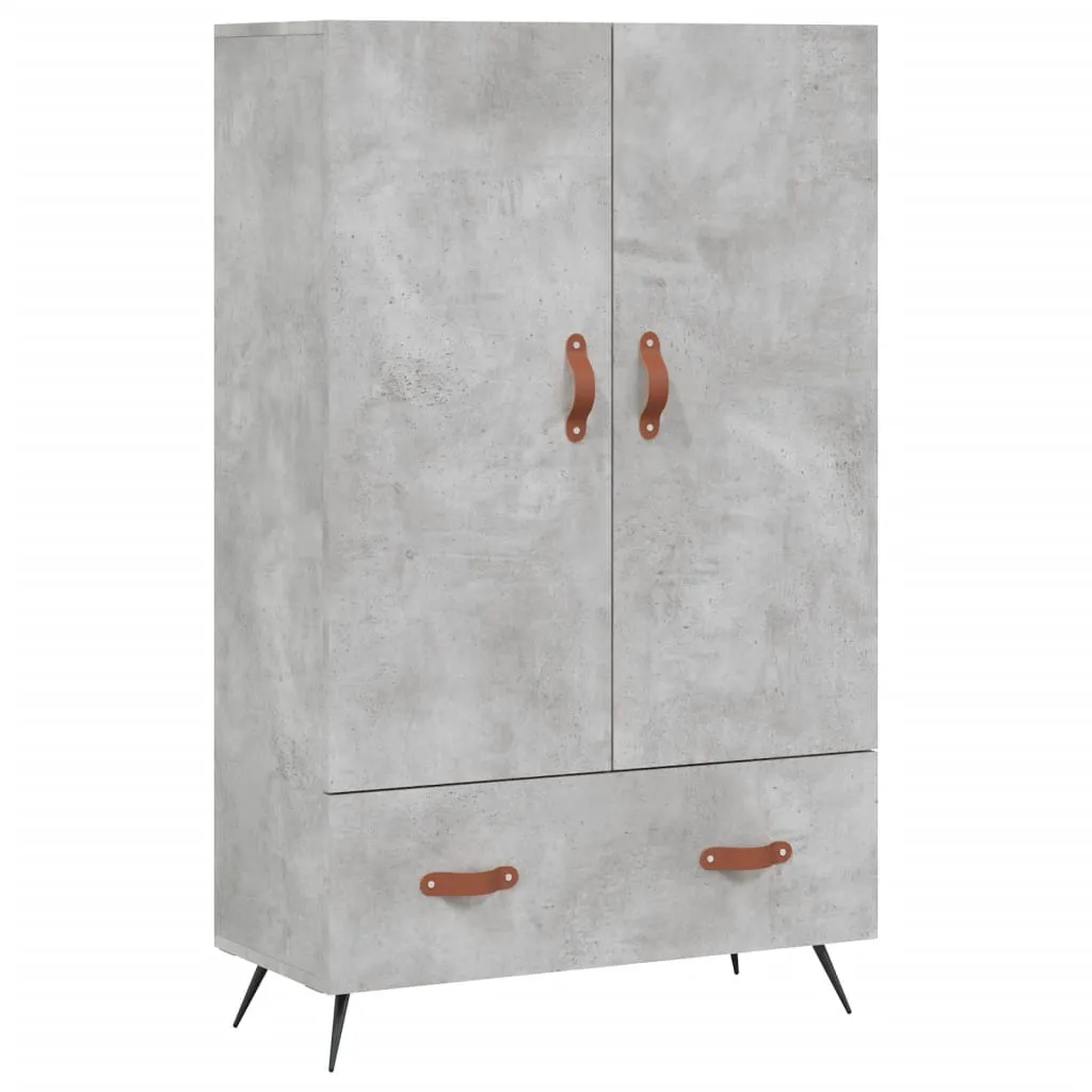 Highboard Betongrau 69,5x31x115 cm Holzwerkstoff