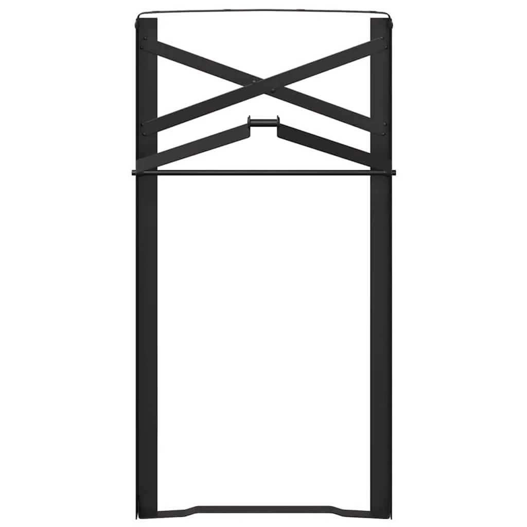 Bier Tischbein 2 pcs Schwarz 39 x 3 x 75 cm