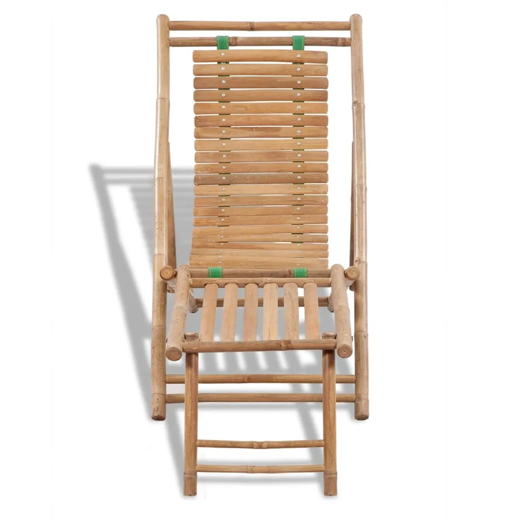 Liegestuhl aus Massivholz 152x59x80 cm in Naturfarbe, 4-fach verstellbar