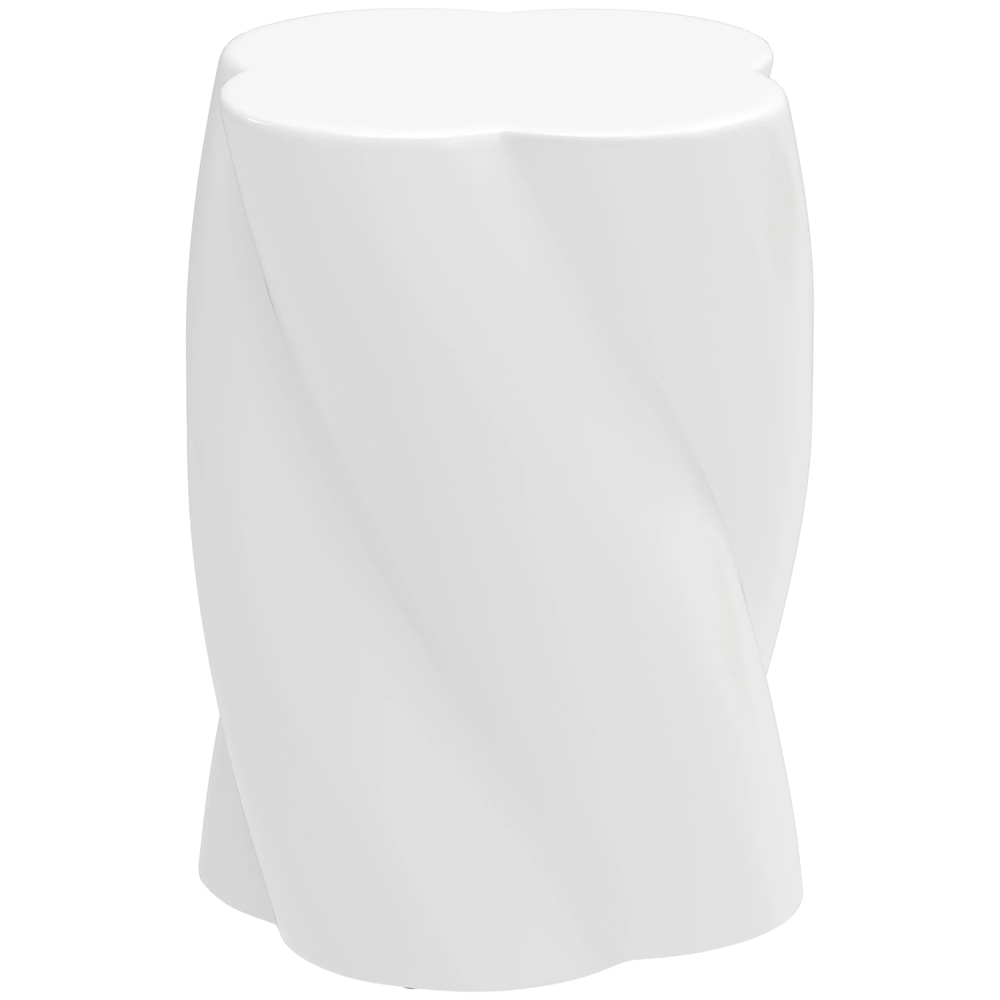 Eleganter Keramikhocker 33x33x45 cm in Weiß
