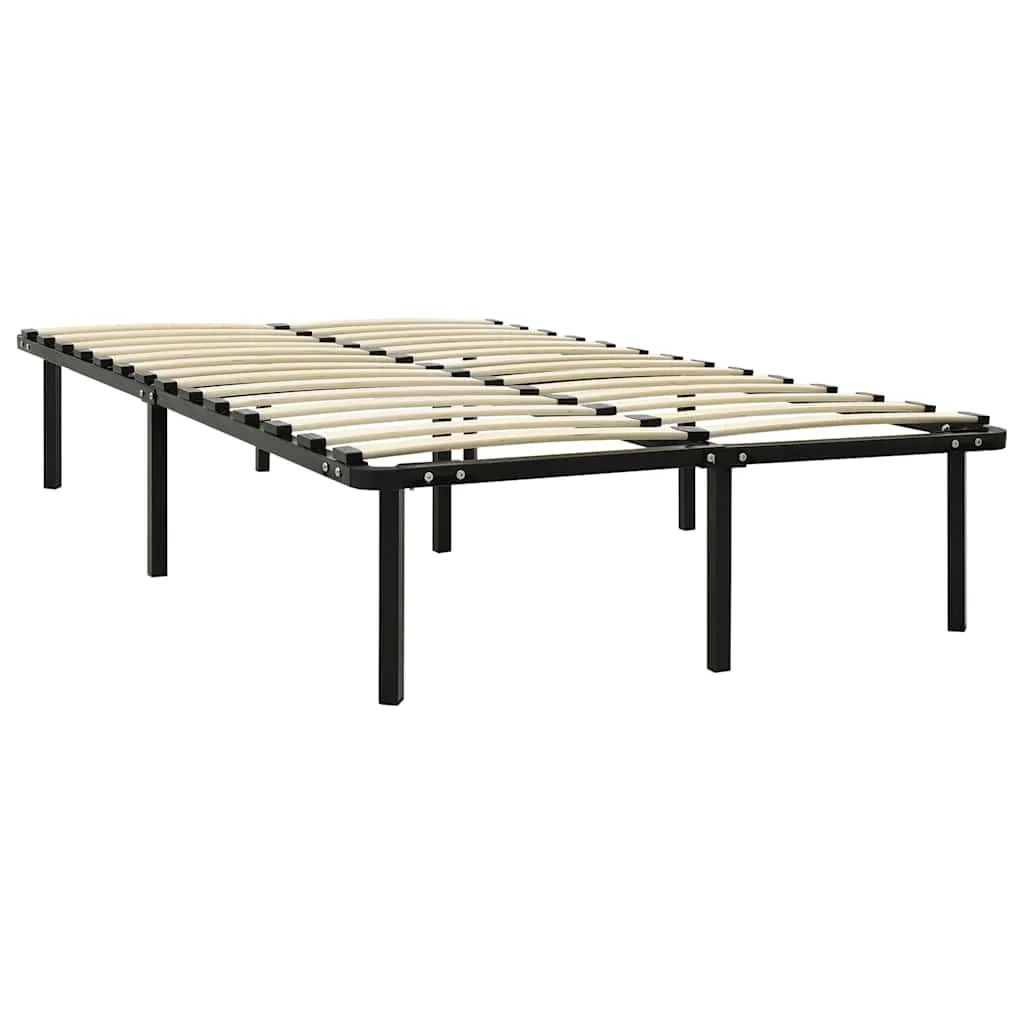 Metall-Bettgestell Schwarz 200 x 160 x 38 cm mit Lattenrost