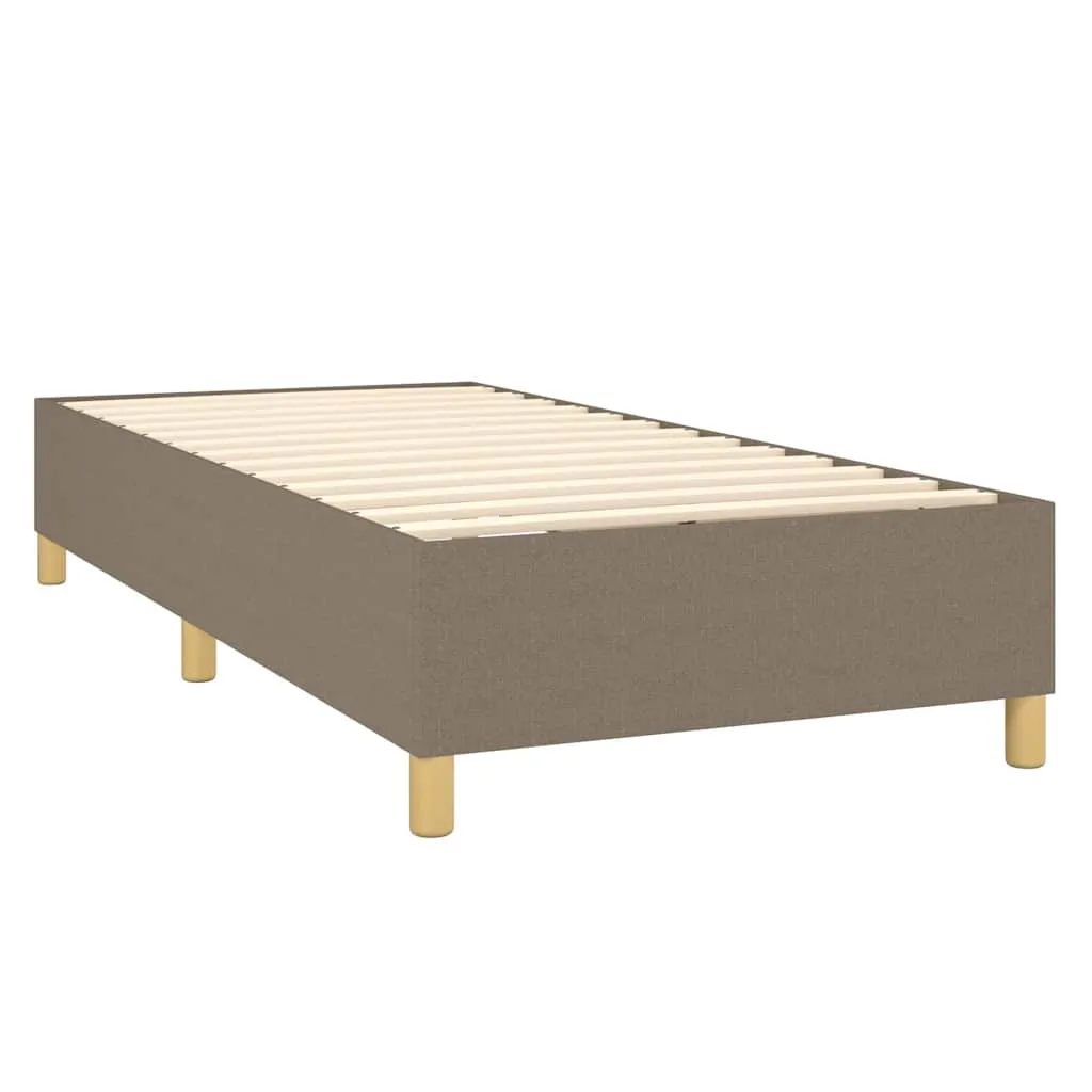 Boxspringbett mit Taschenfederkernmatratze, 90x200 cm, Taupe