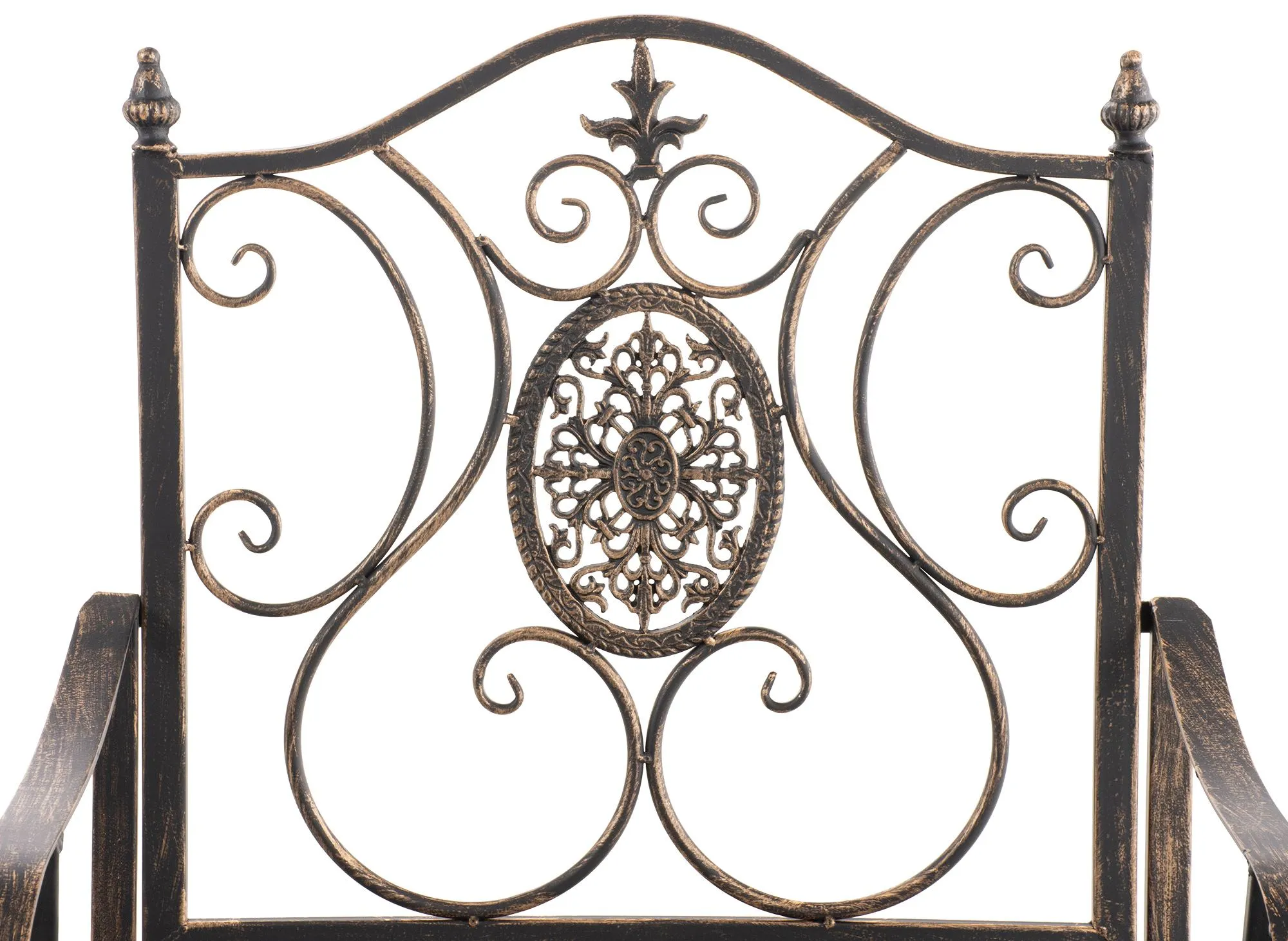 2er Set Gartenstühle Punjab 94x62x53 cm Bronze