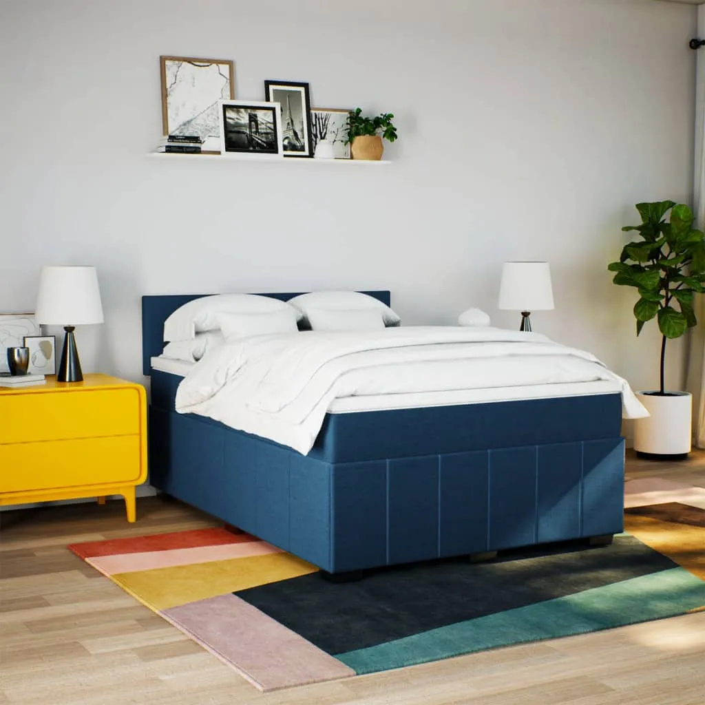 Boxspringbett mit Taschenfederkernmatratze, 200x160 cm, Blau