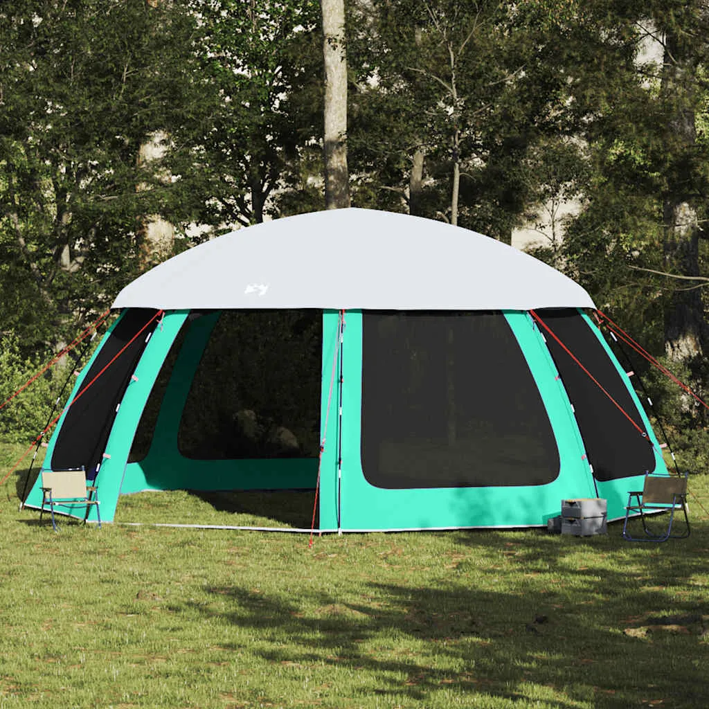 Poolzelt Meergrün 612x612x285 cm – Wasserdicht, mit Bodenplane