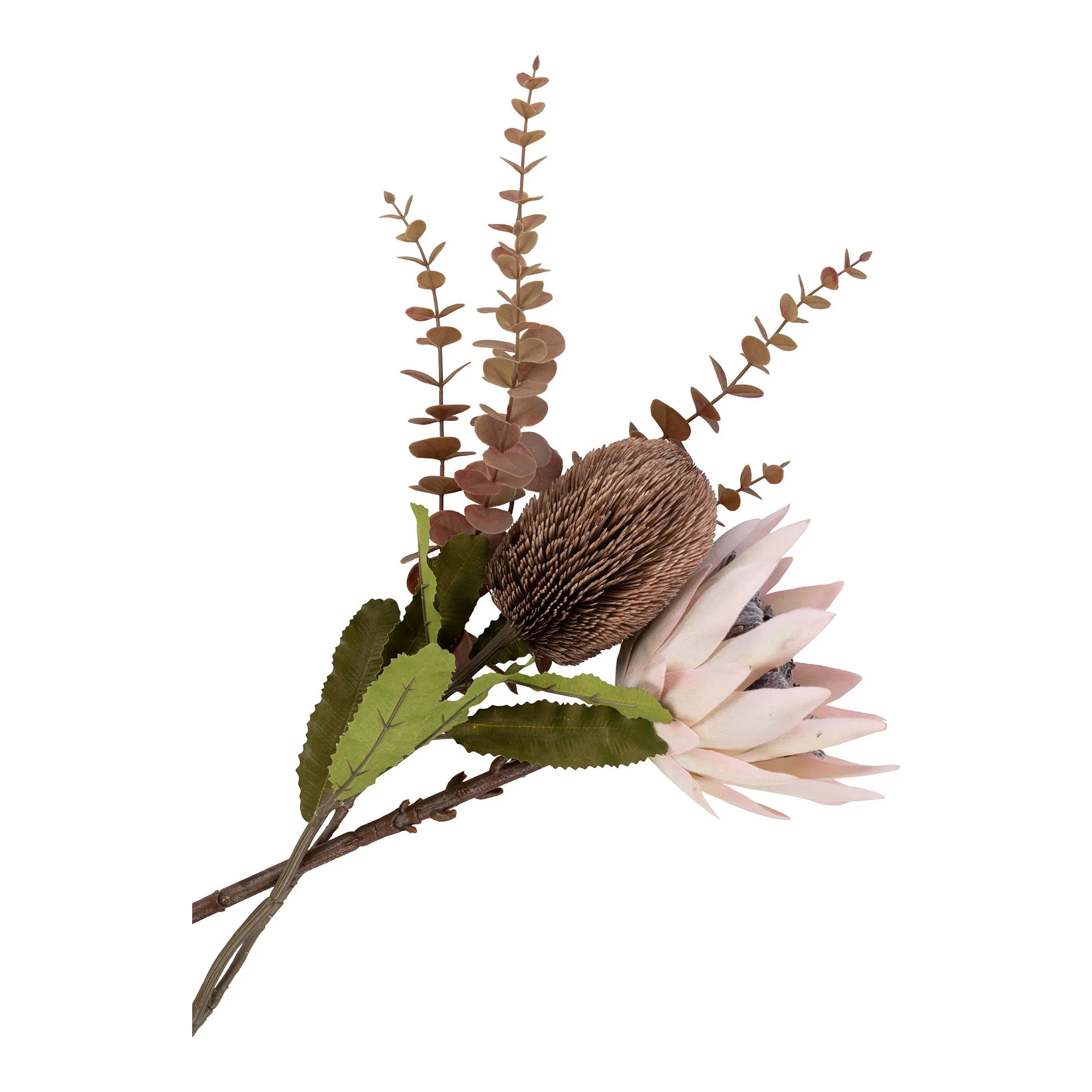 tinkaro King-Protea-Strauß PE-Kunststoff Bordeaux Mix