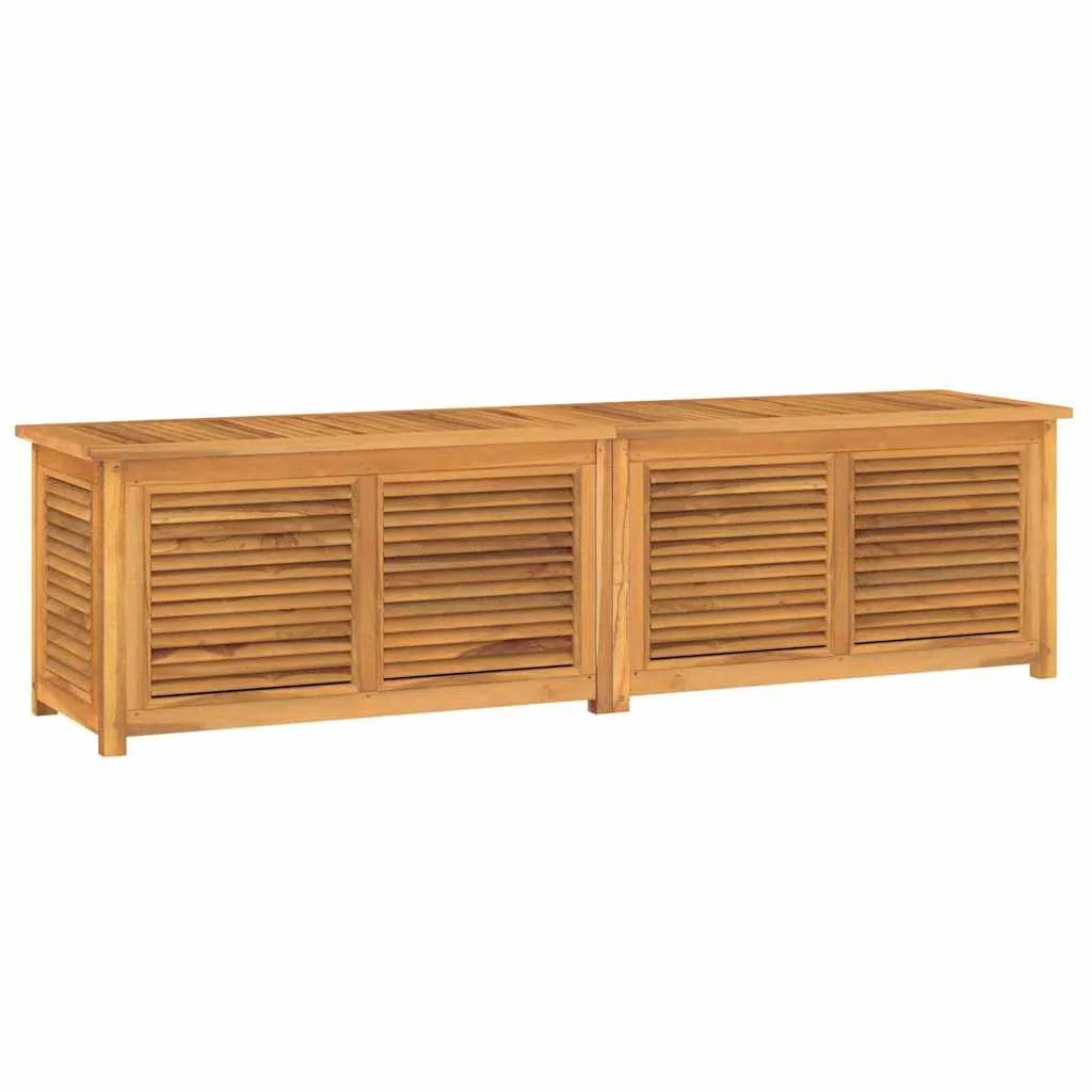 Gartenbox mit Beutel 200x50x55 cm Massivholz Teak