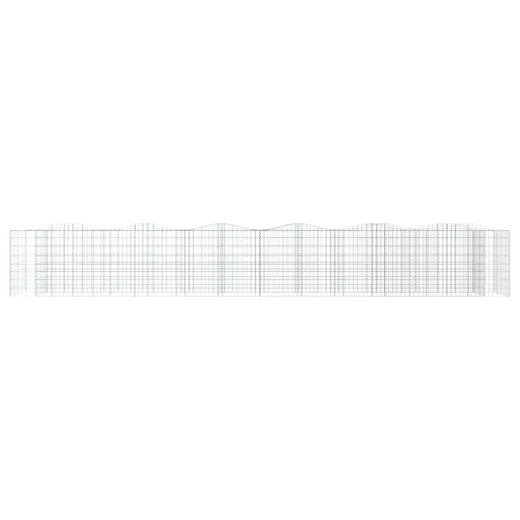 Gabionen-Hochbeet mit Hochbogen 600x100x100 cm Verzinktes Eisen