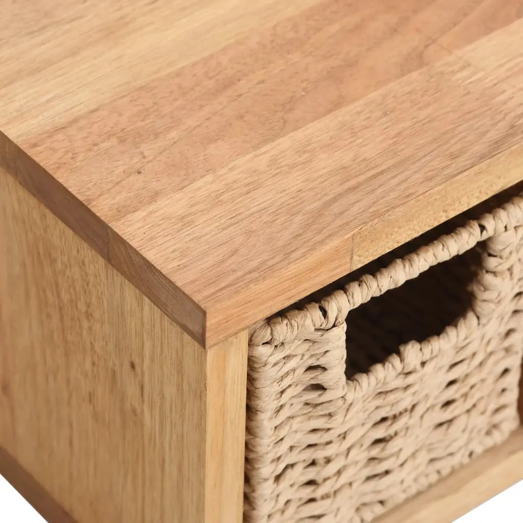 Wandregal aus Massivholz, Walnuss Finish 62 x 18 x 16 cm