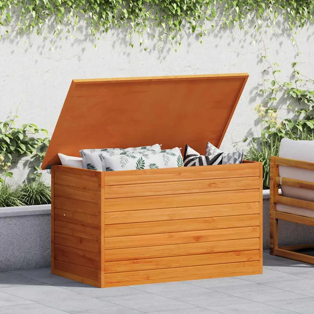 Wasserdichte Garten-Aufbewahrungsbox aus Massivholz 126x72x72 cm Braun