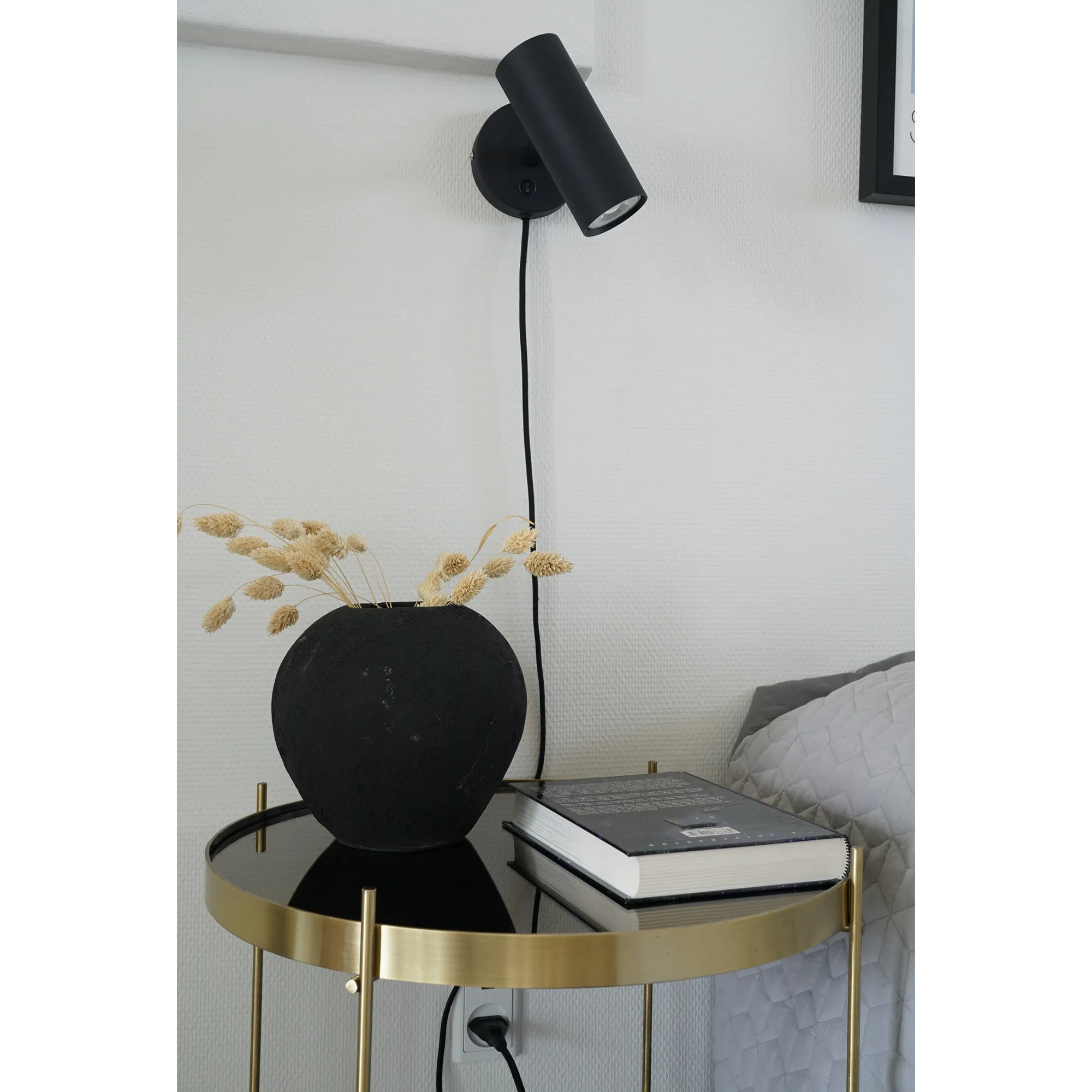 tinkaro Wandlampe Paris Metall 15 x 10 x 22 cm Schwarz