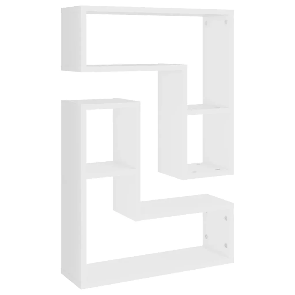 Würfel-Wandregal Weiß 50 x 15 x 50 cm aus Holzwerkstoff