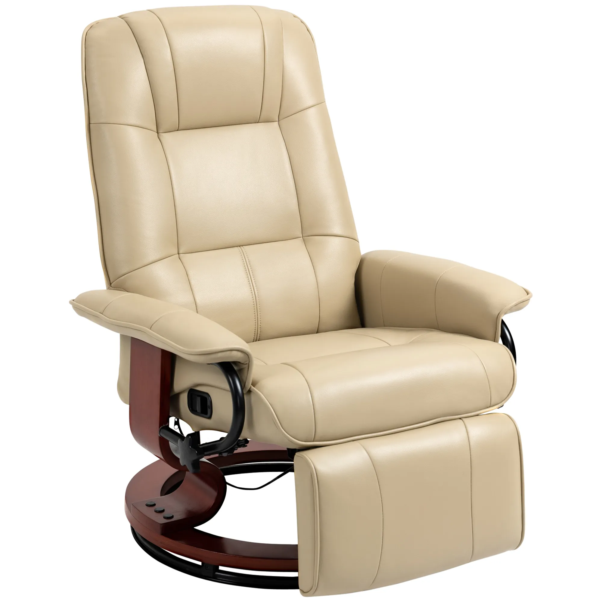 Relaxsessel Cremeweiß 78L x 87B x 100H cm mit 360° Drehfuß