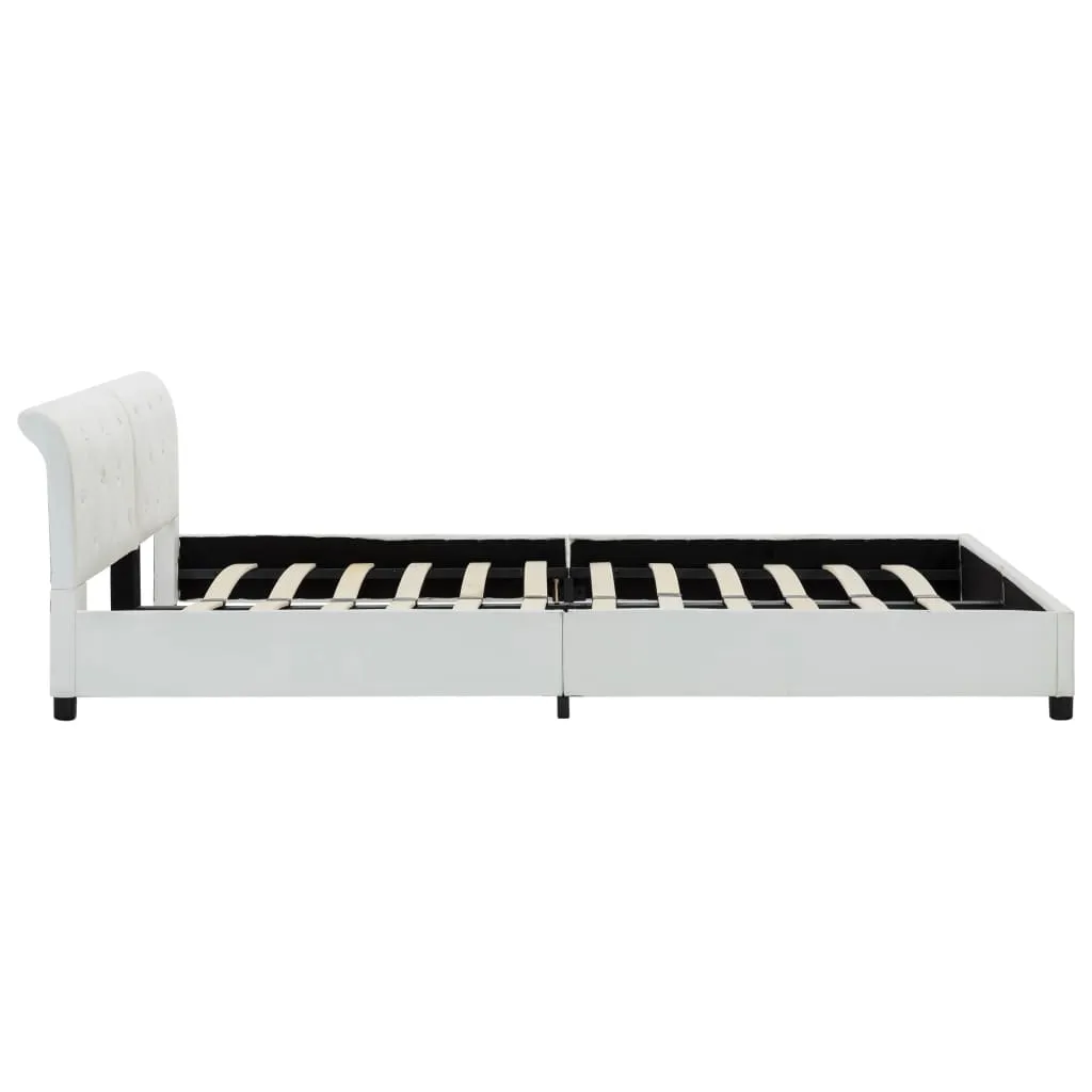 Eleganter Bettrahmen 212x164x64 cm in Weiß
