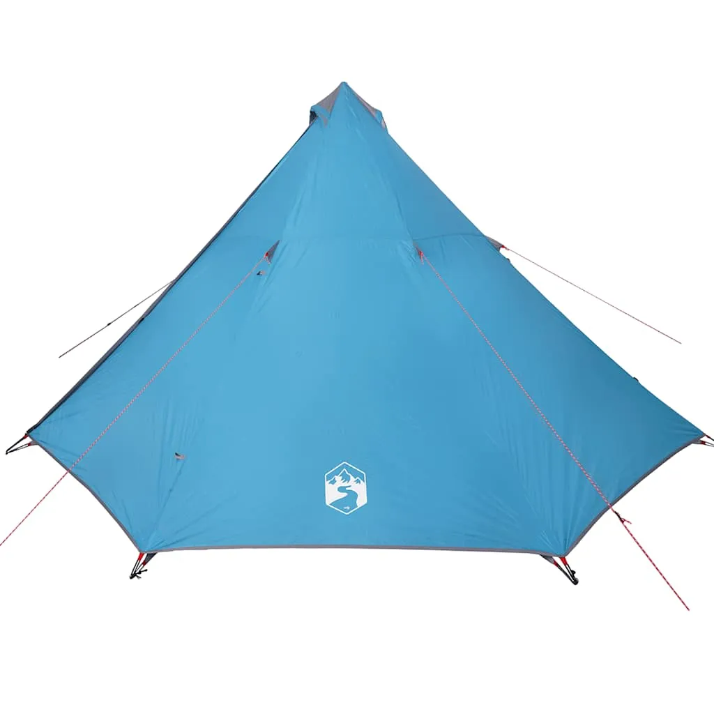Familienzelt Tipi Blau 400x400x200 cm wasserdicht mit E-Anschluss