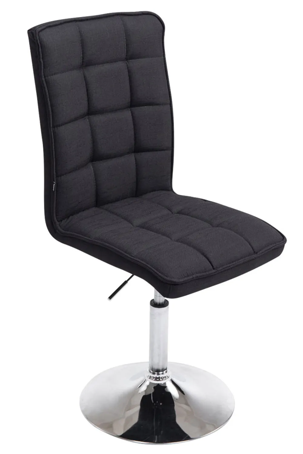 Esszimmerstuhl Peking V2 Stoff 90-104x43x59 cm schwarz