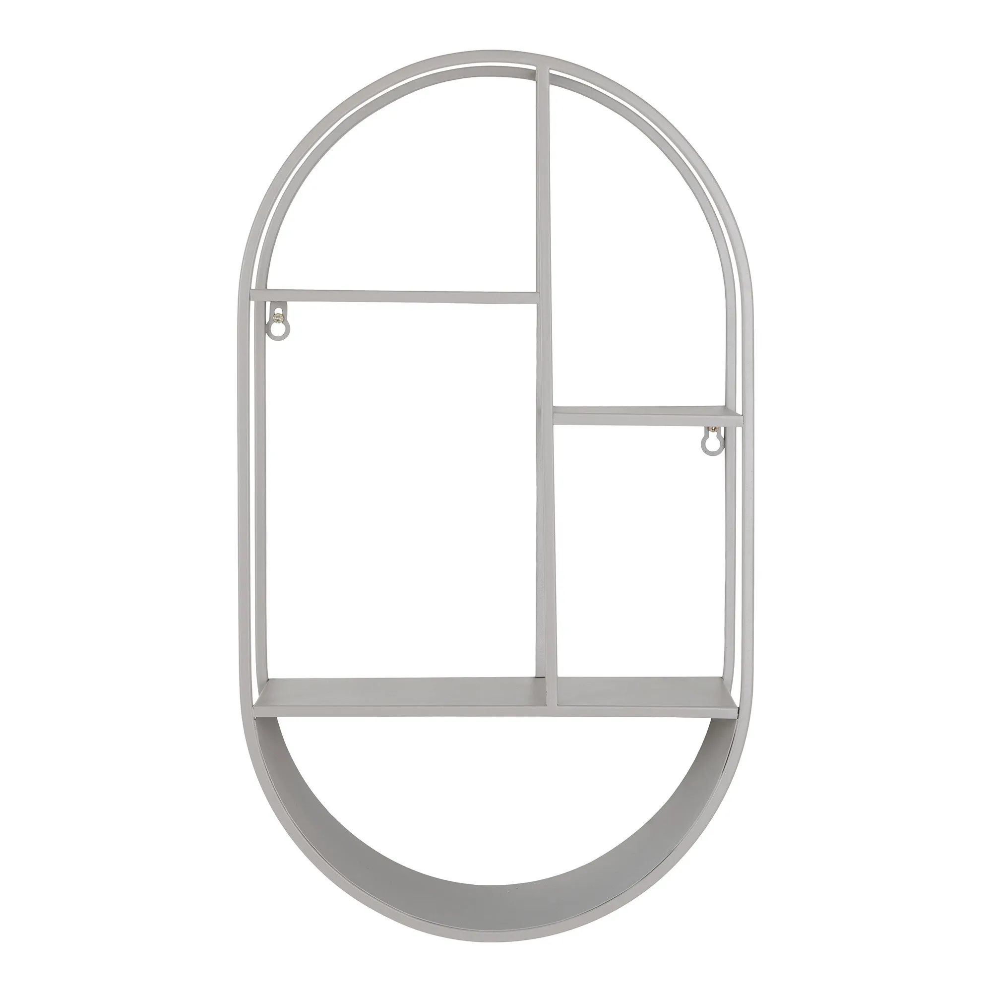 tinkaro Feira Wandregal oval 35x15x60 cm Grau