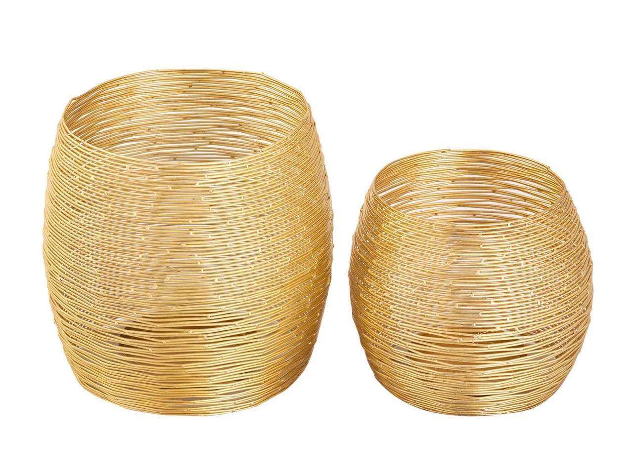 tinkaro Teelichthalter Set 2-teilig BESOR Aluminium Windlichter Gold