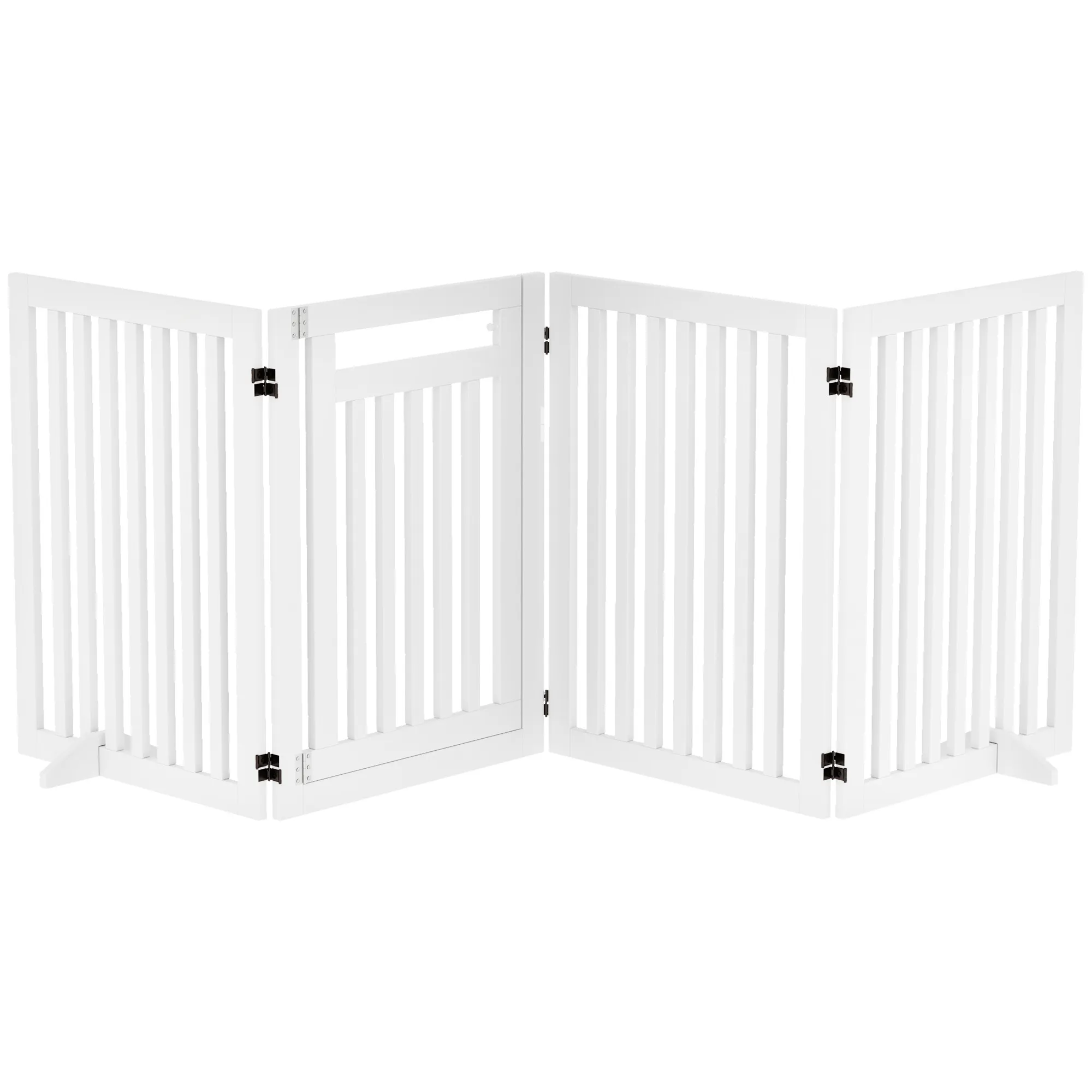 Haustiergitter, Treppenschutzgitter, Schutzgitter, 4 Teile, faltbar, Weiß