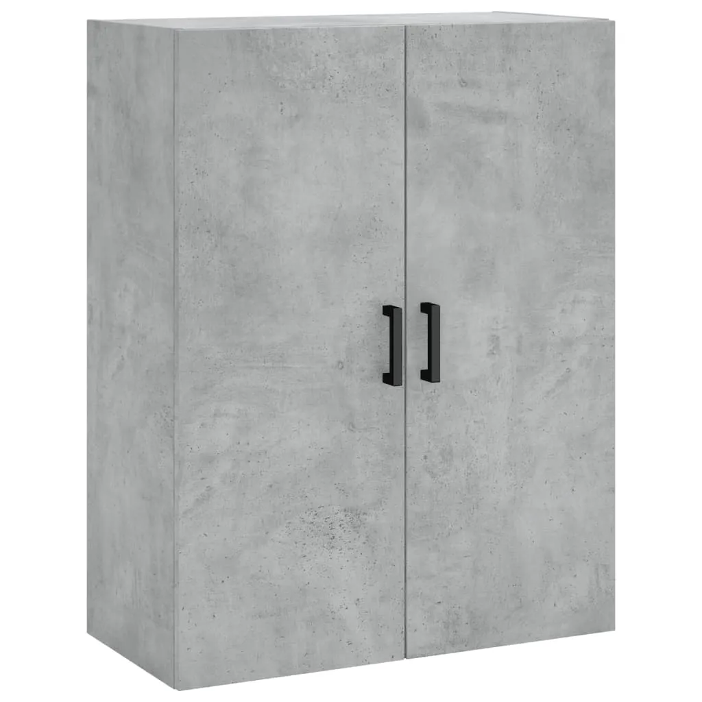 Highboard mit Sideboard 69,5x34x180 cm Betongrau aus Holzwerkstoff und Metall
