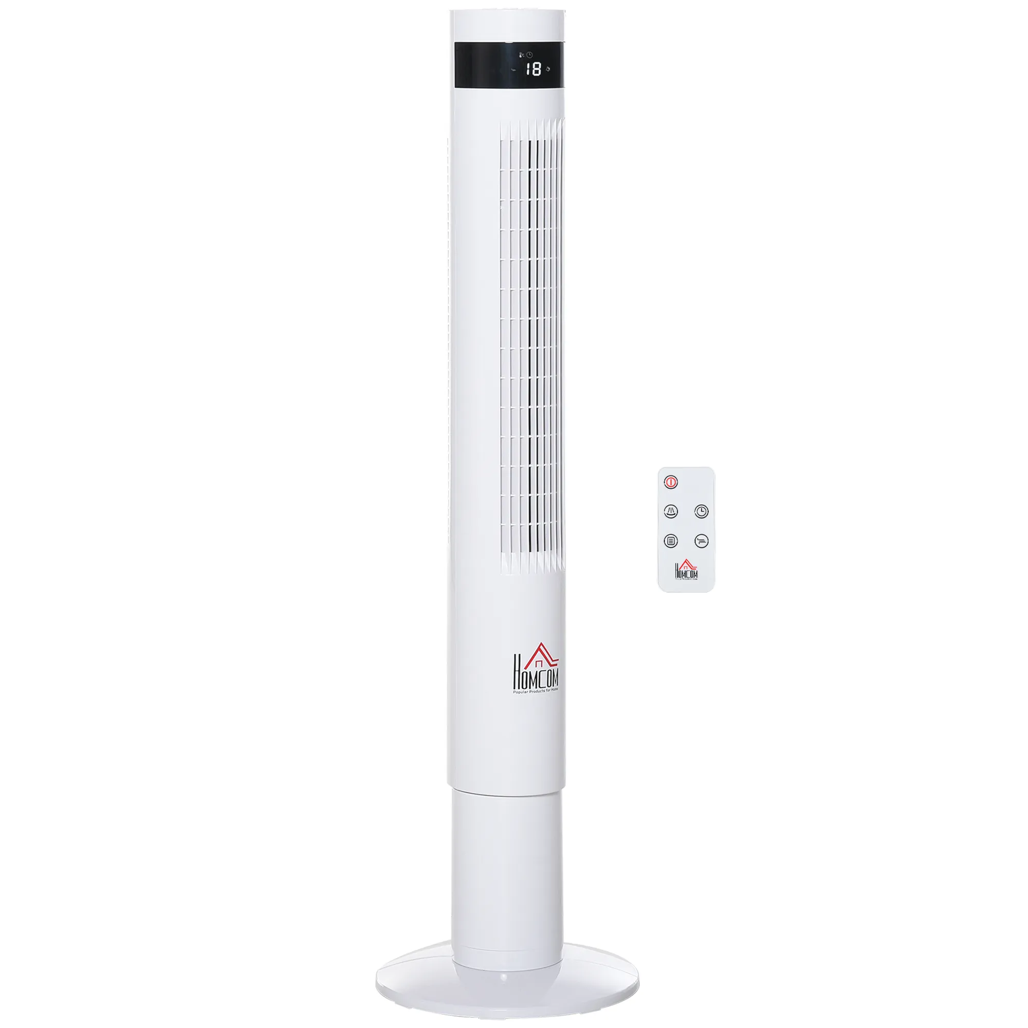 Turmventilator 30 Ø x 110H cm in Weiß mit Fernbedienung