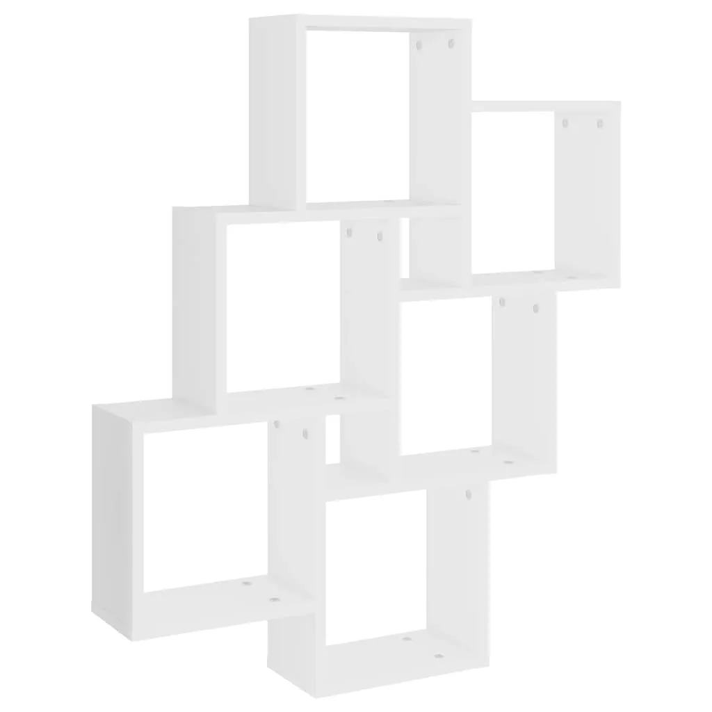 Wandregal Weiß 78 x 15 x 93 cm aus Holzwerkstoff