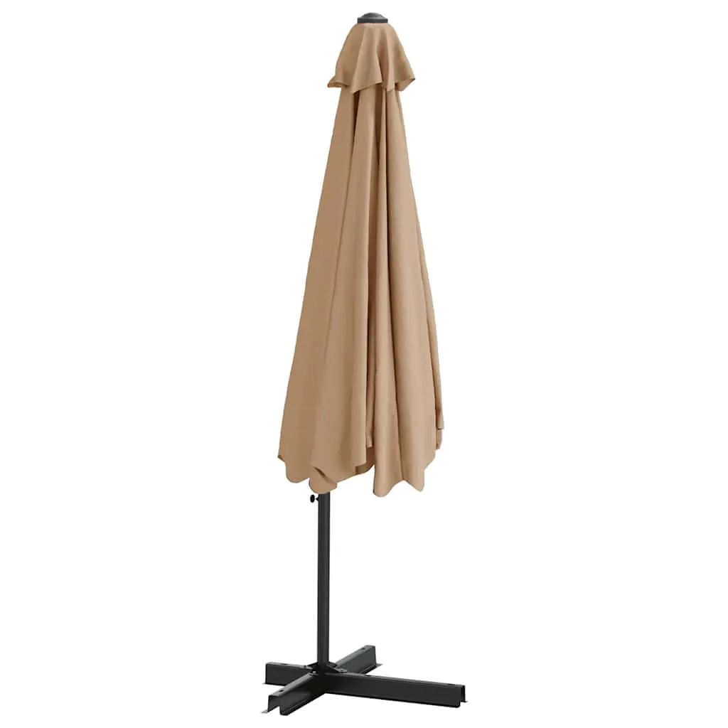 Sonnenschirm Taupe 300x250 cm mit Stahlmast und Kurbelmechanismus