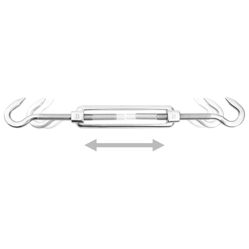 Sonnensegel-Befestigungsset Edelstahl 316, Silber, 2 Karabinerhaken