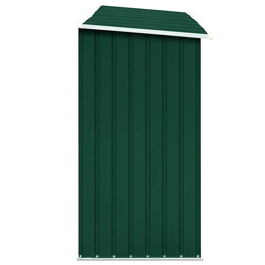 Brennholzschuppen aus verzinktem Stahl 330x84x144/152 cm Grün